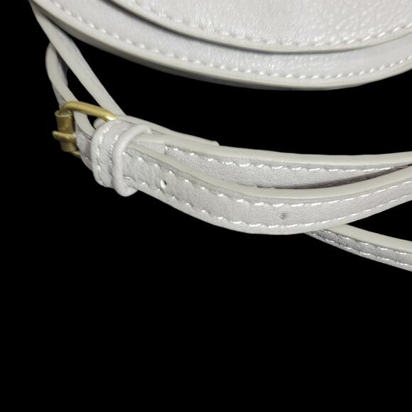 Anthropologie Veronica Ring Bag Grey Crossbody Bracelet Handle Half Moon Small - Picture 15 of 15